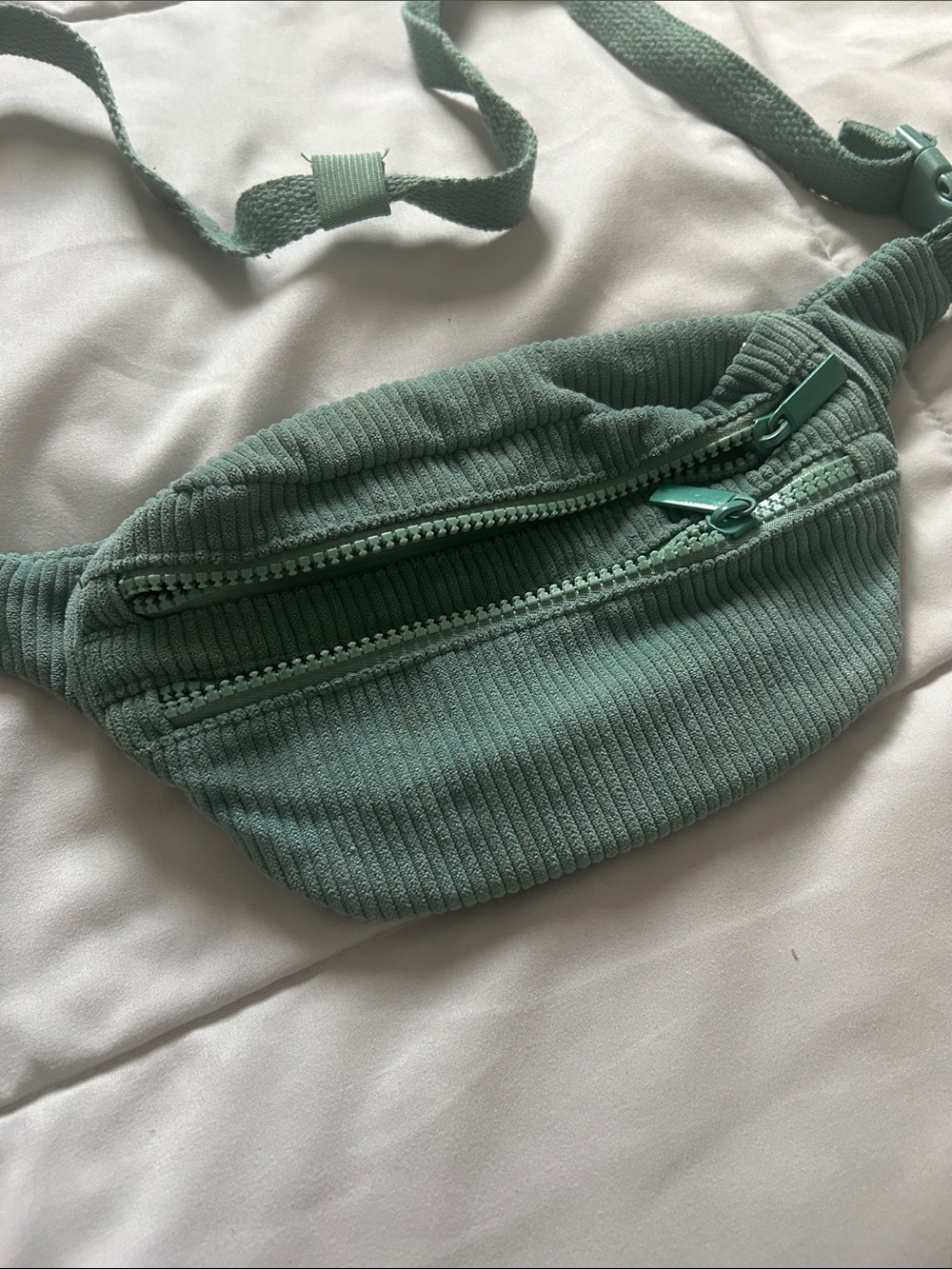wild fable Teal Corduroy Crossbody Belt Bag